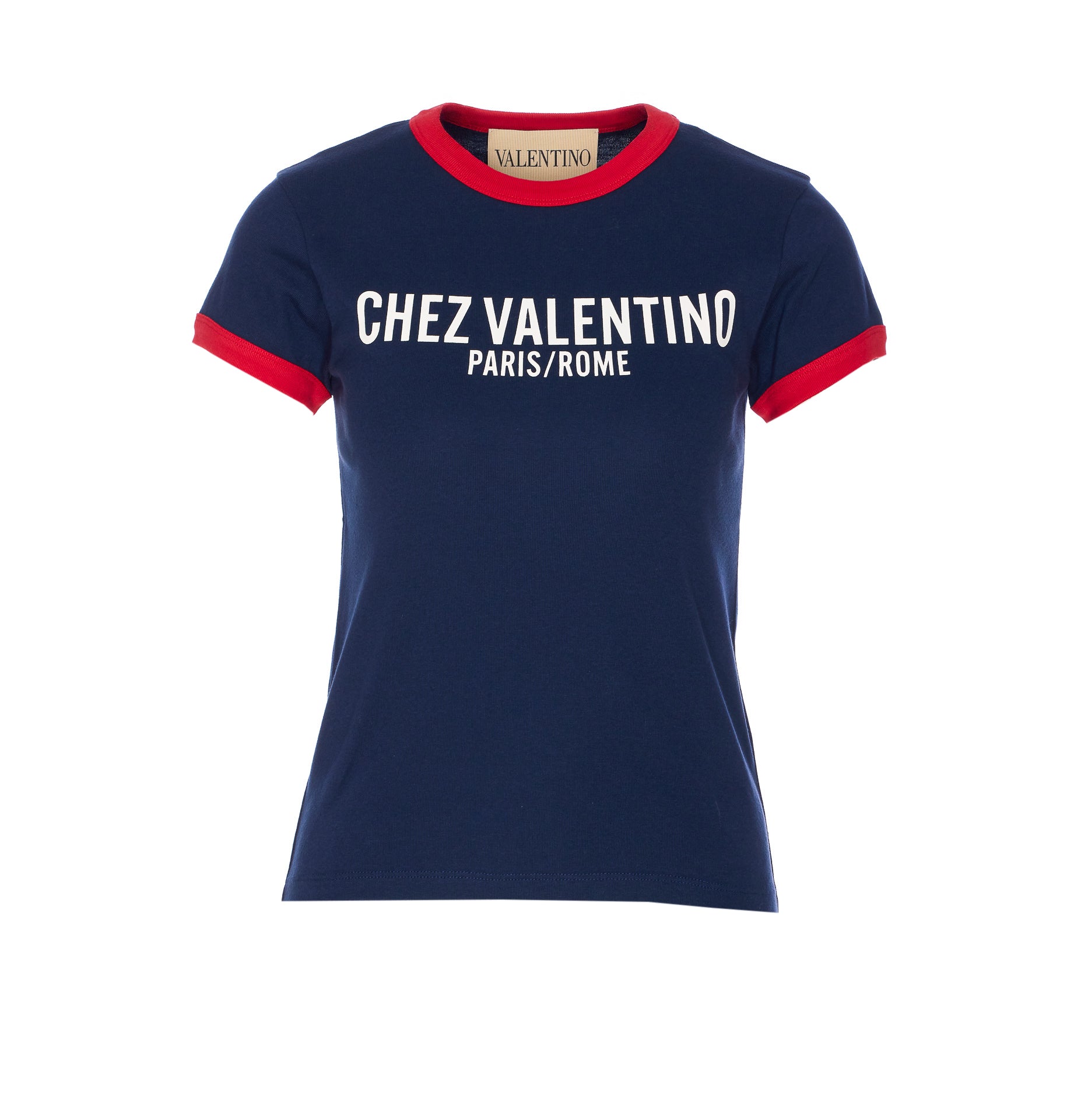 Valentino Garavani T-Shirts And Polos Blue Cotton
