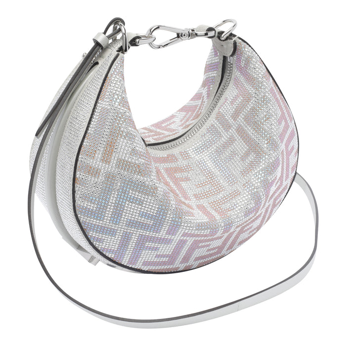 Fendi Bags Grey Calf Leather+metal E Crystal