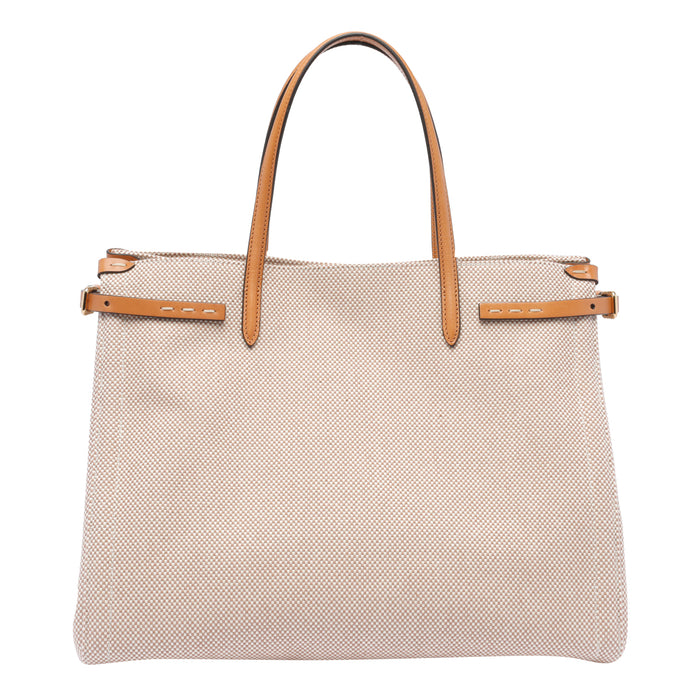 Valentino Garavani Bags Beige Fabric Calf Leather