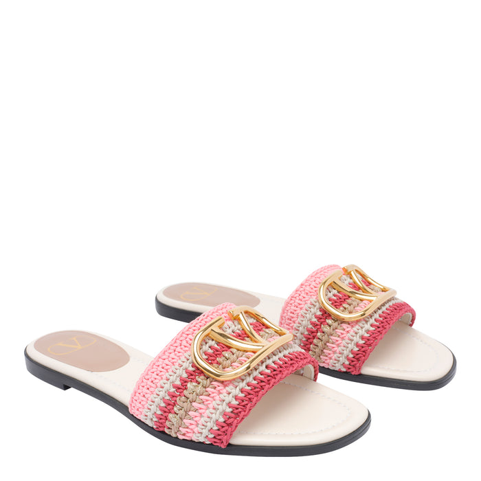 Valentino Garavani Sandals Pink Fabric/leather Sole