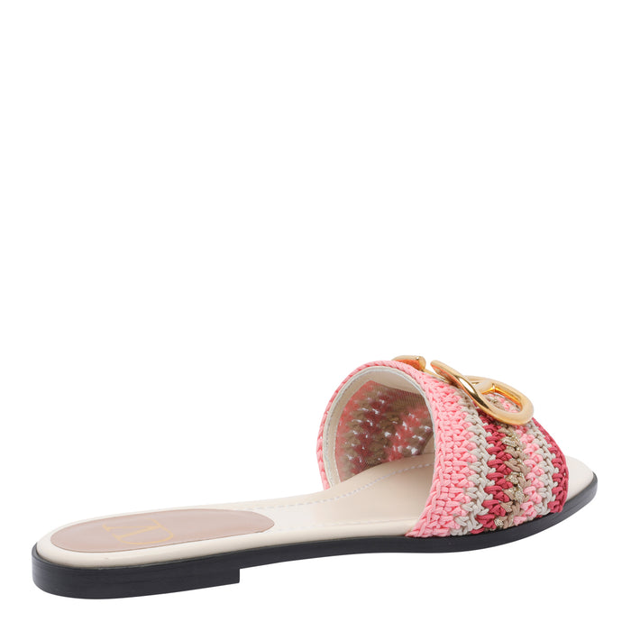 Valentino Garavani Sandals Pink Fabric/leather Sole
