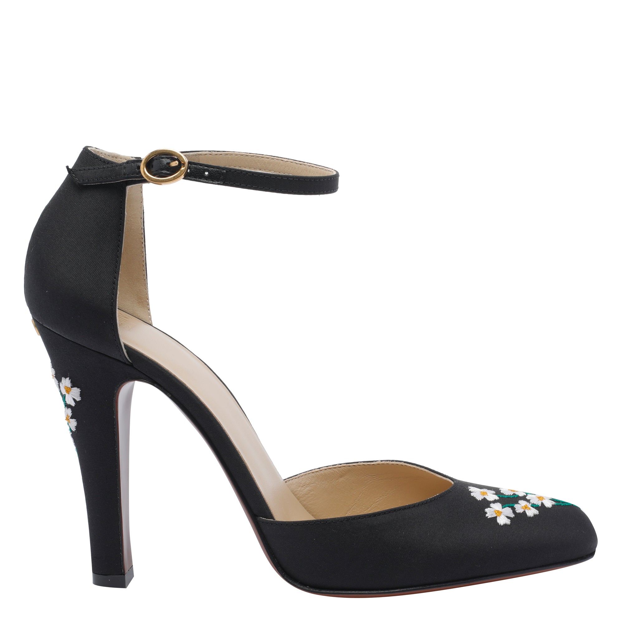 Valentino Garavani With Heel Black Textile Leather
