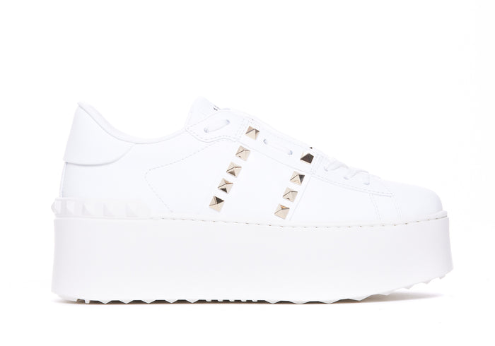 Valentino Garavani Sneakers White Calf Leather/rubber Sole