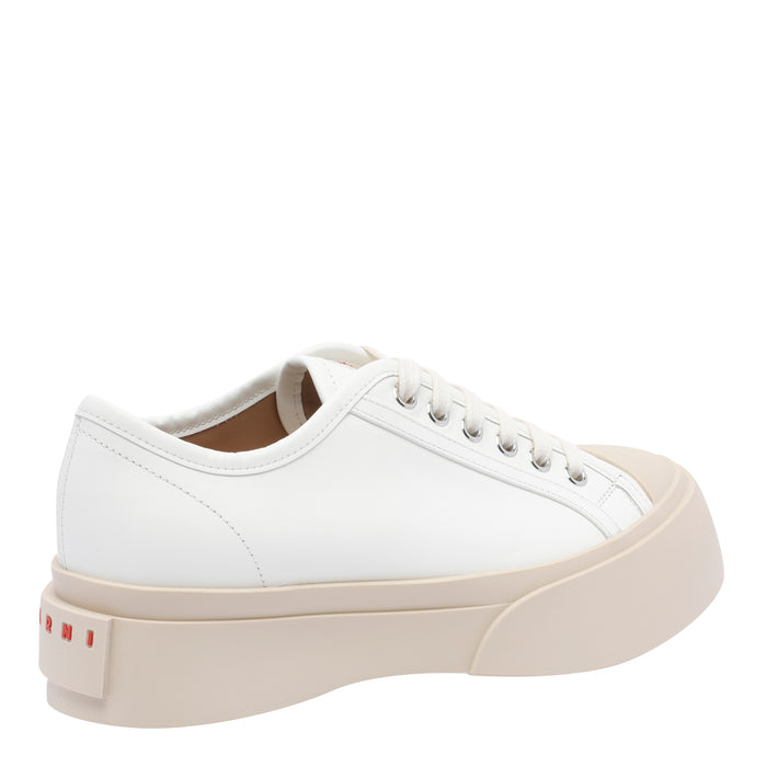 Marni Sneakers White Calf Leather/rubber Sole
