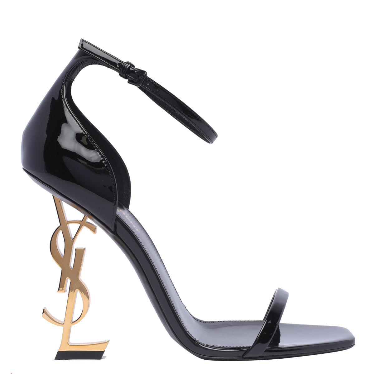 Saint Laurent Sandals Black Calf Leather/leather Sole