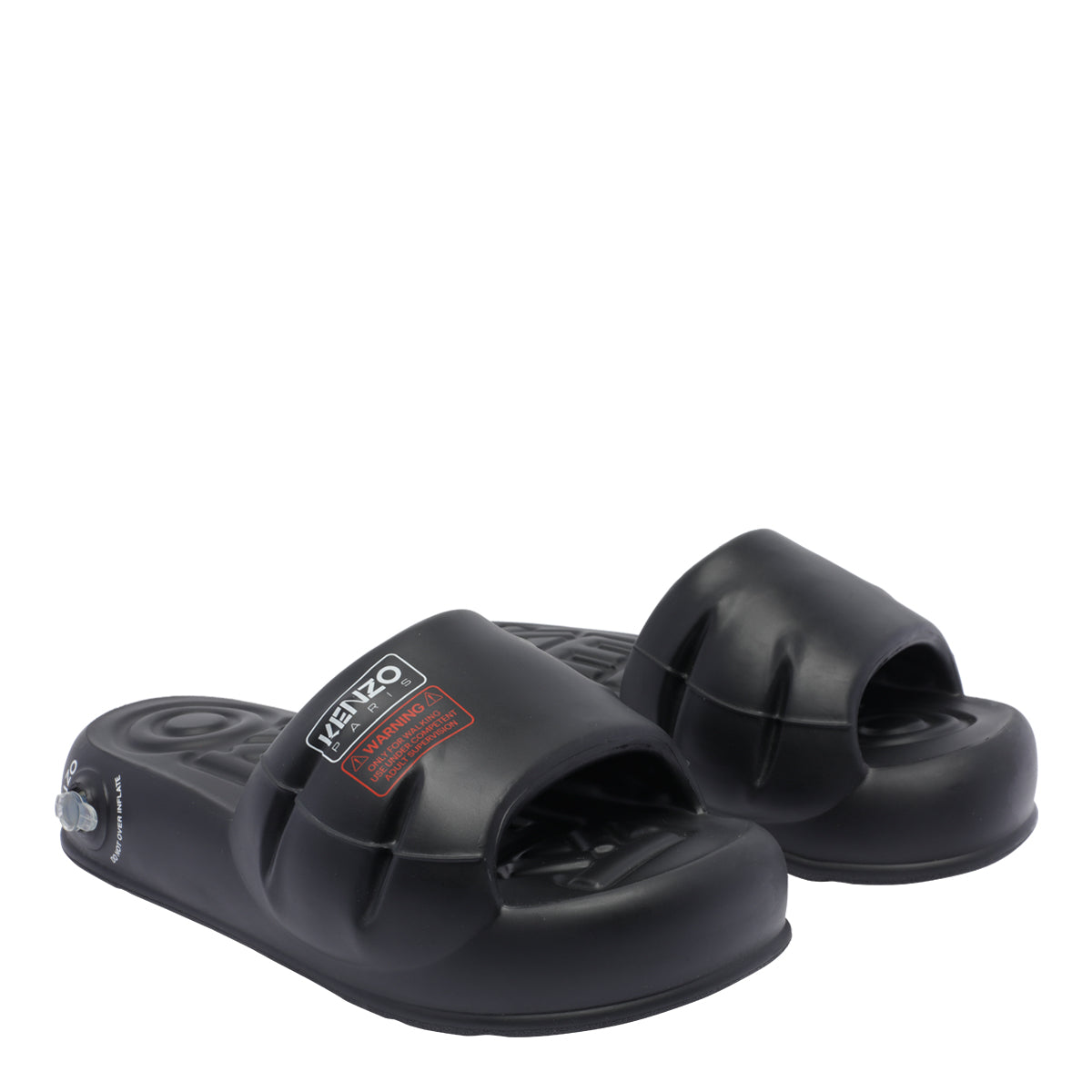 Kenzo Sandals Black Rubber/rubber Sole