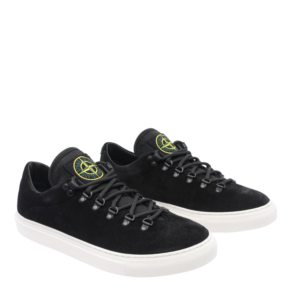 Stone Island Sneakers Black Suede Leather/rubber Sole
