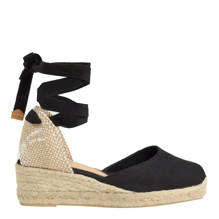 Castaner Sandals Black Fabric/rubber Sole