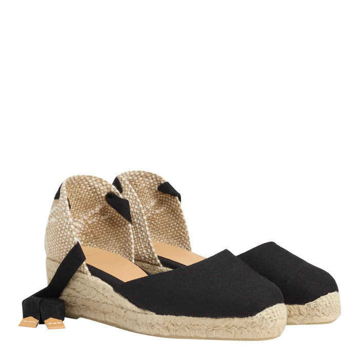 Castaner Sandals Black Fabric/rubber Sole