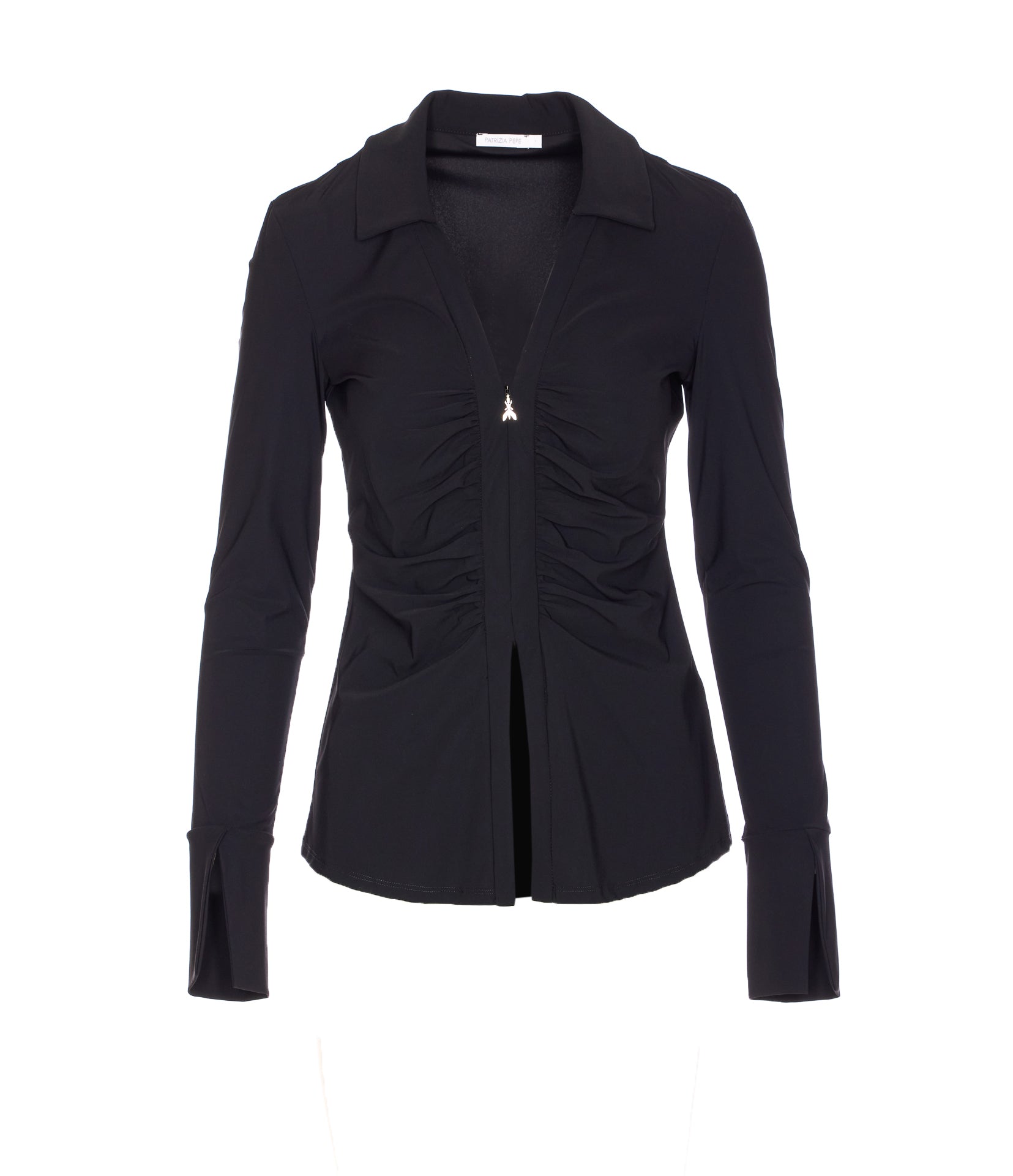 Patrizia Pepe Top Black Polyamide Elastane