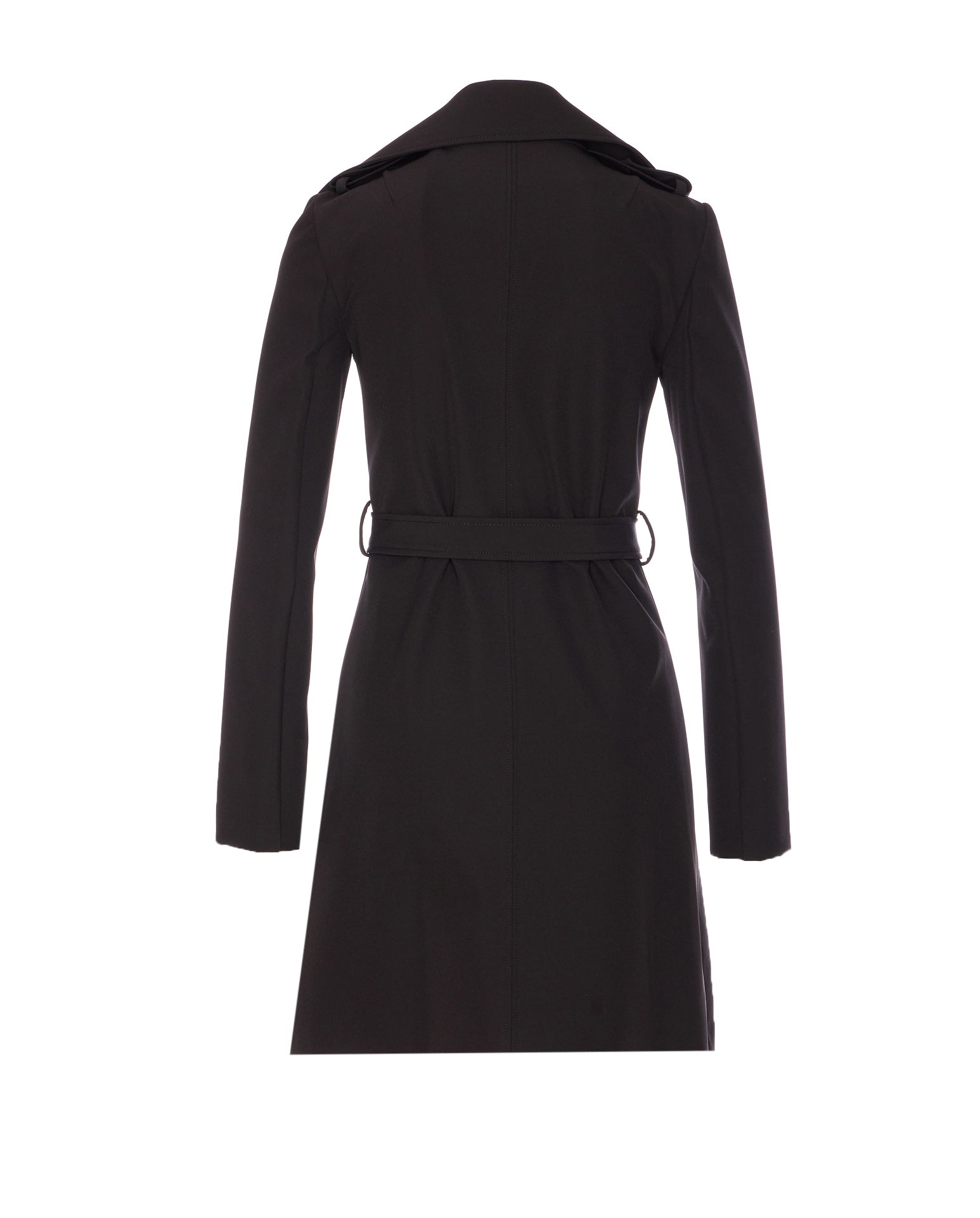 Patrizia Pepe Coats Black Polyamide Elastane
