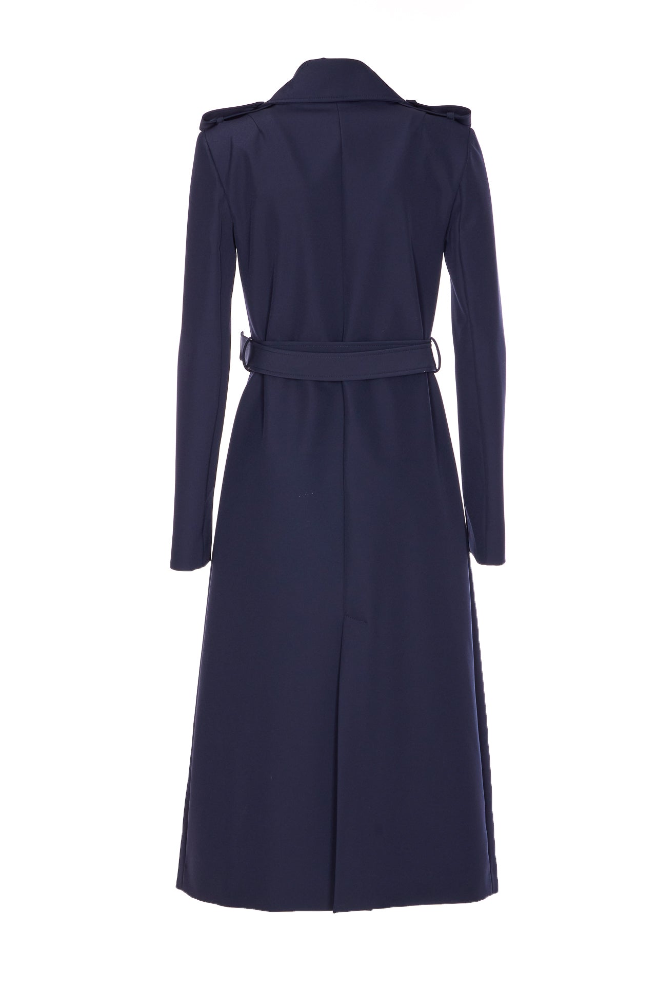 Patrizia Pepe Coats Blue Polyamide Elastane