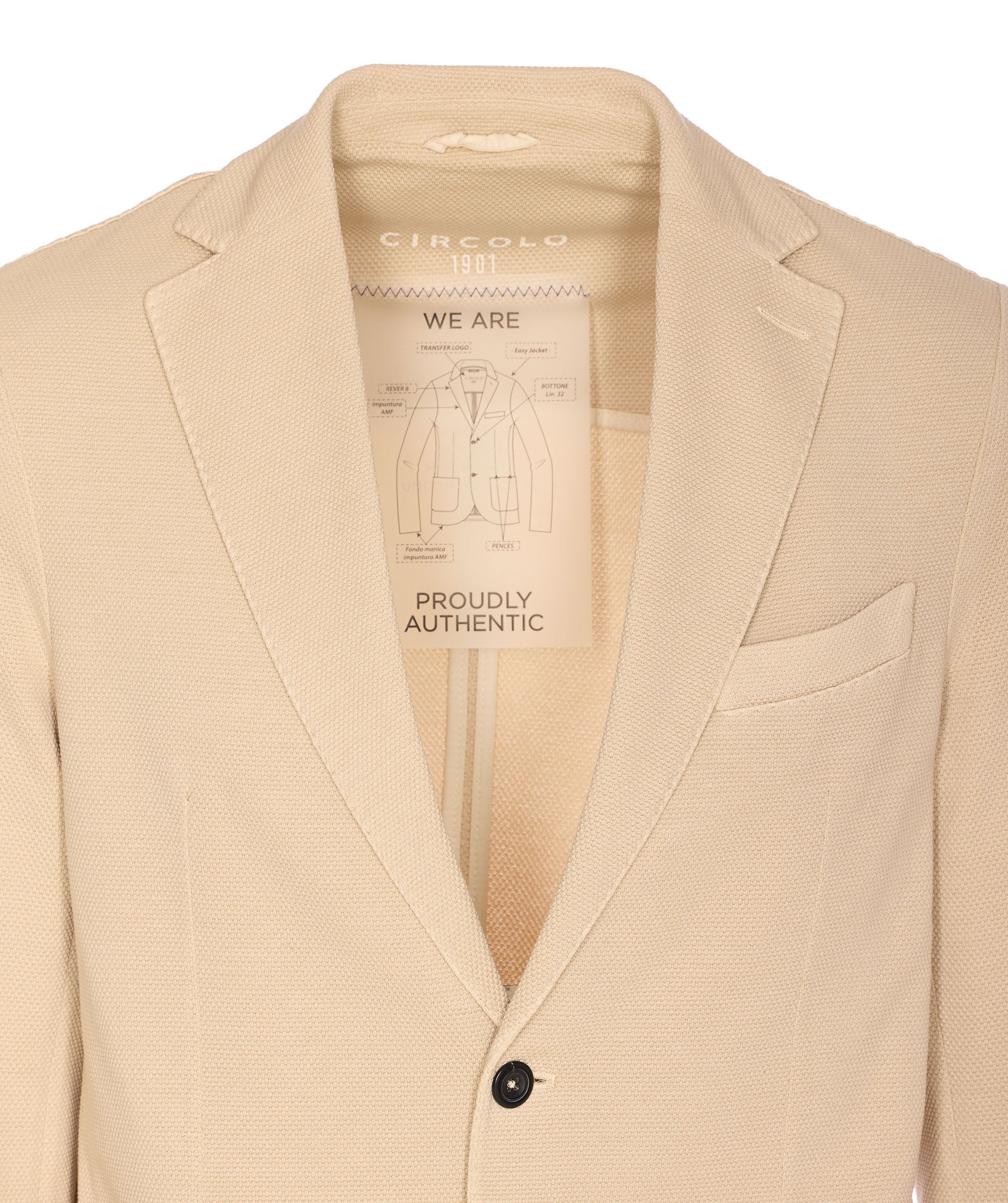 Circolo 1901 Jackets Beige Cotton Elastane
