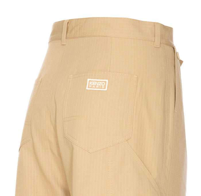 Kenzo Trousers Beige Cotton