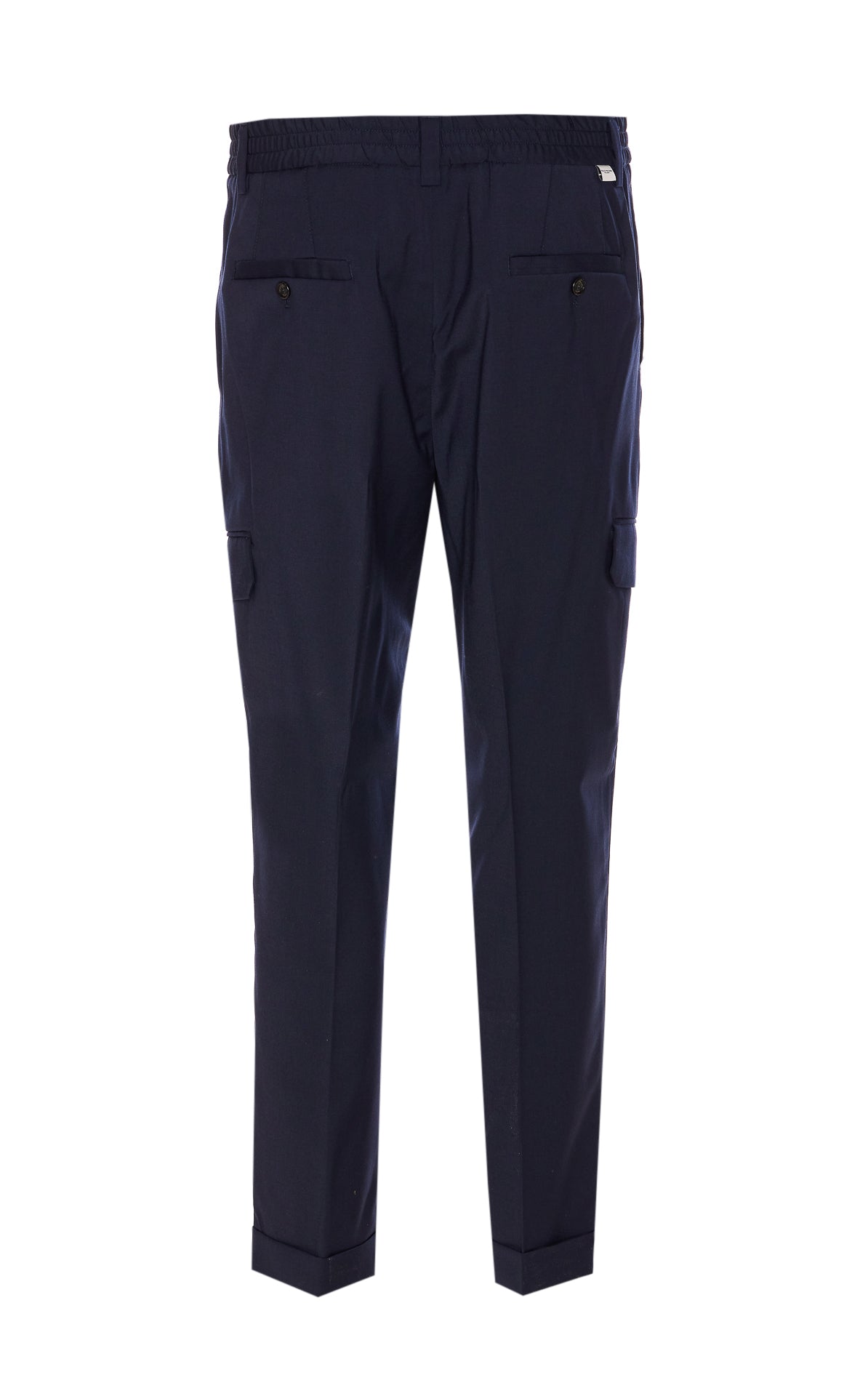 Paolo Pecora Trousers Blue Polyester Wool Elastane