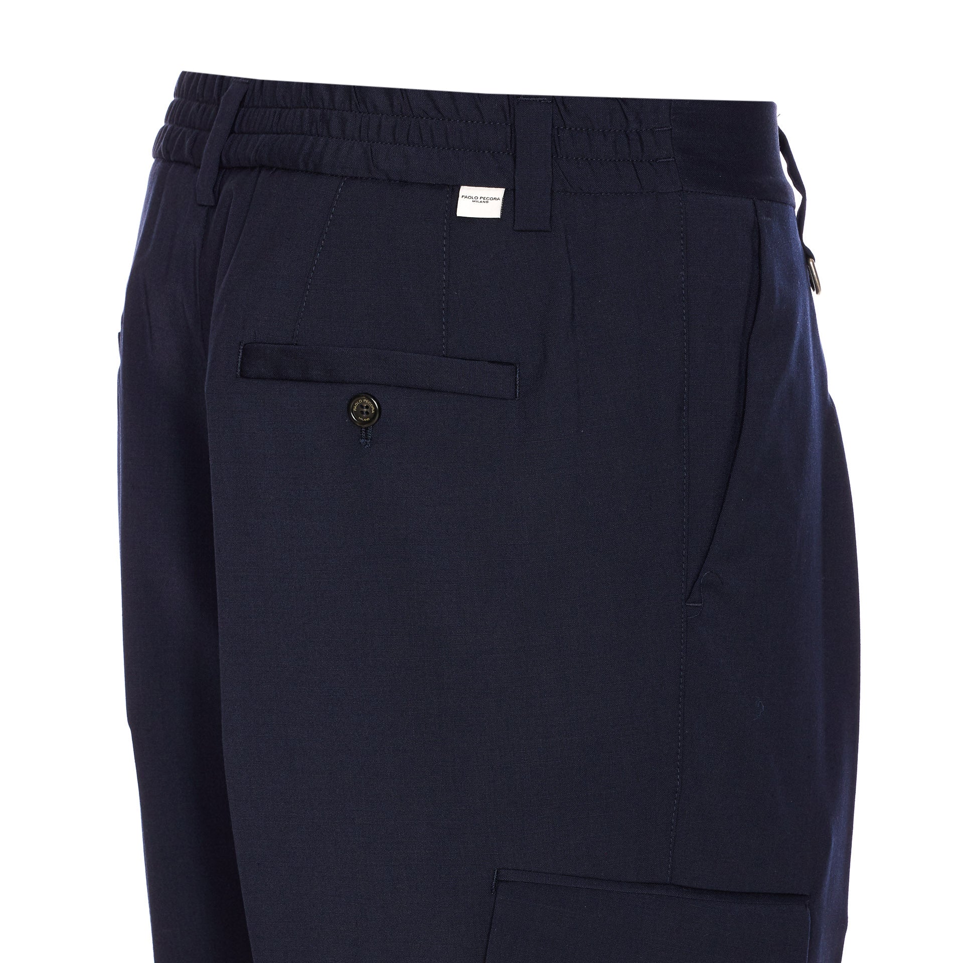 Paolo Pecora Trousers Blue Polyester Wool Elastane