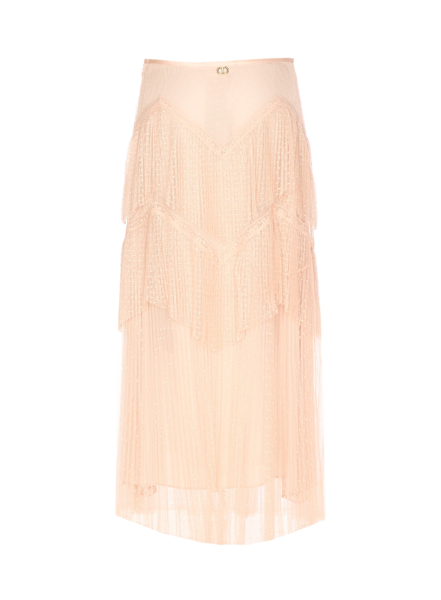 Twin-Set Skirts Pink Polyester Polyamide