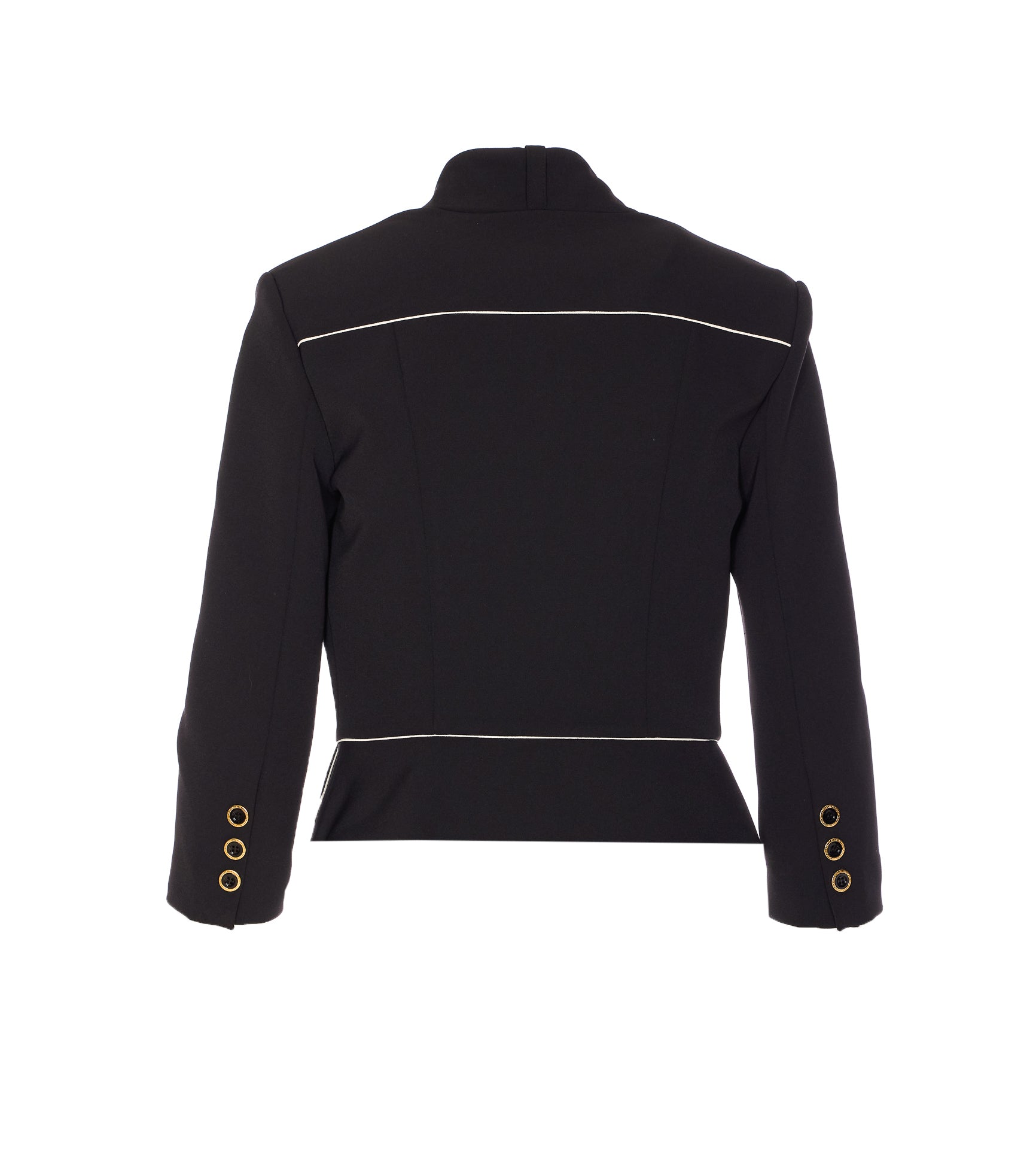 Elisabetta Franchi Jackets Black Polyester Elastane