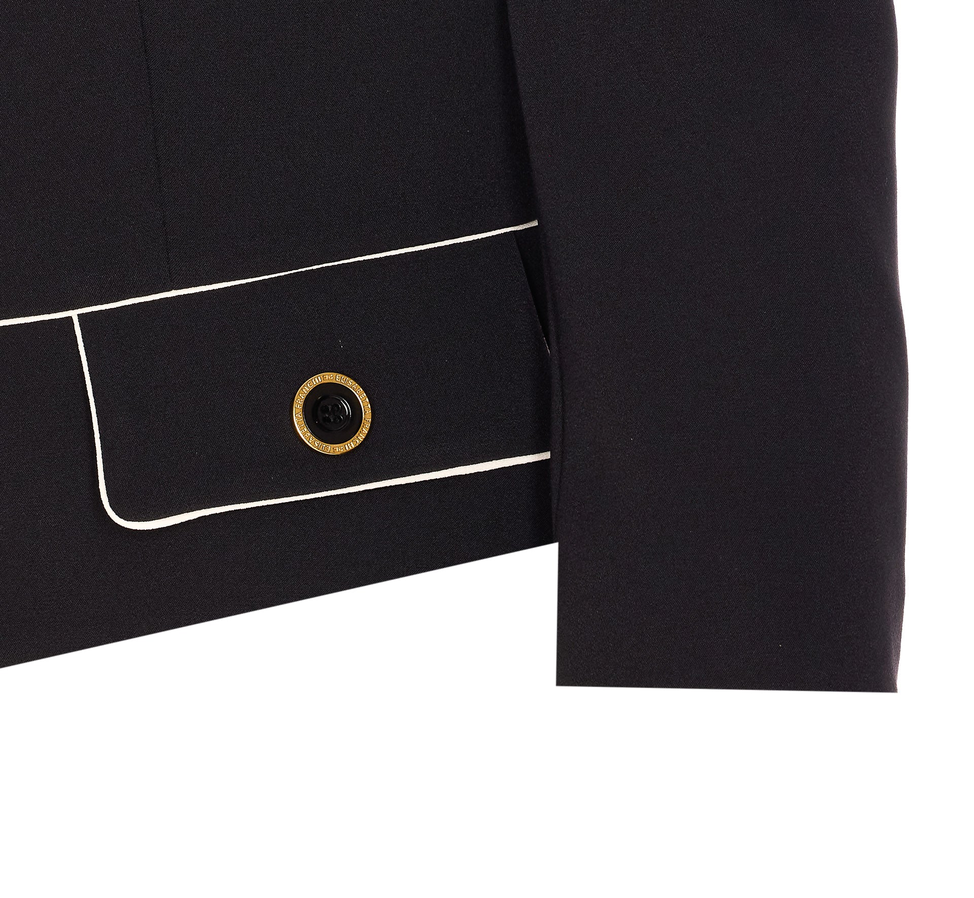 Elisabetta Franchi Jackets Black Polyester Elastane
