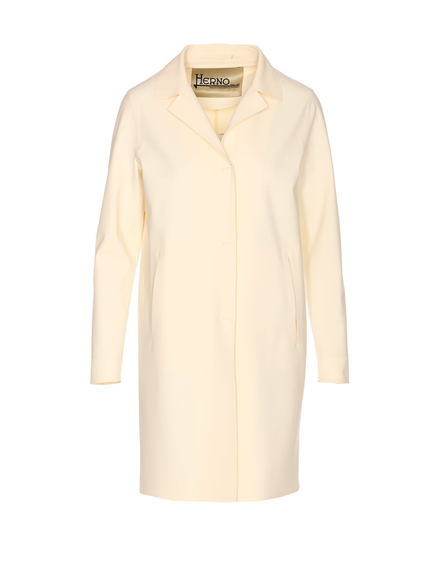 Herno Coats White Polyamide Elastane