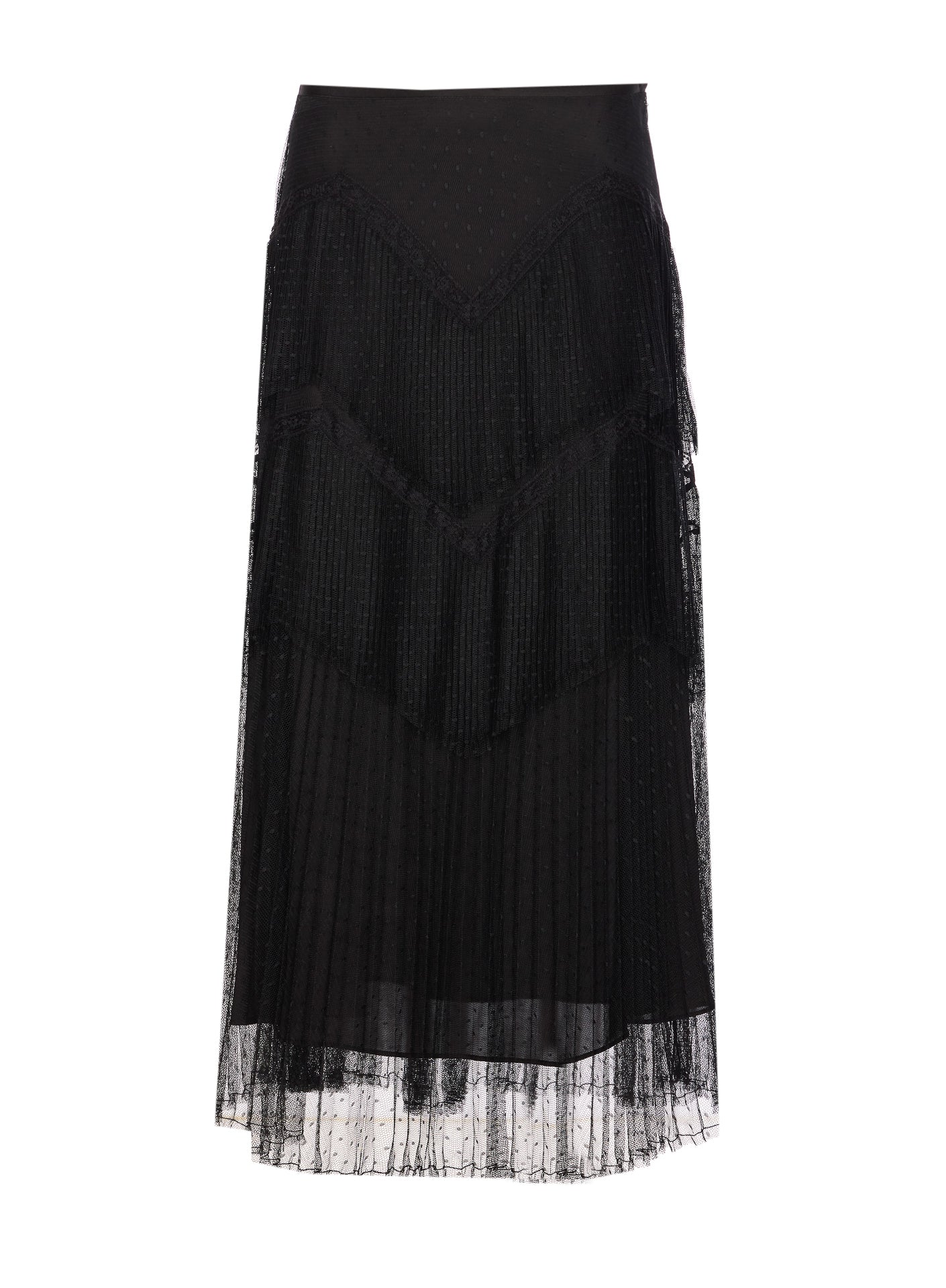 Twin-Set Skirts Black Polyester Polyamide