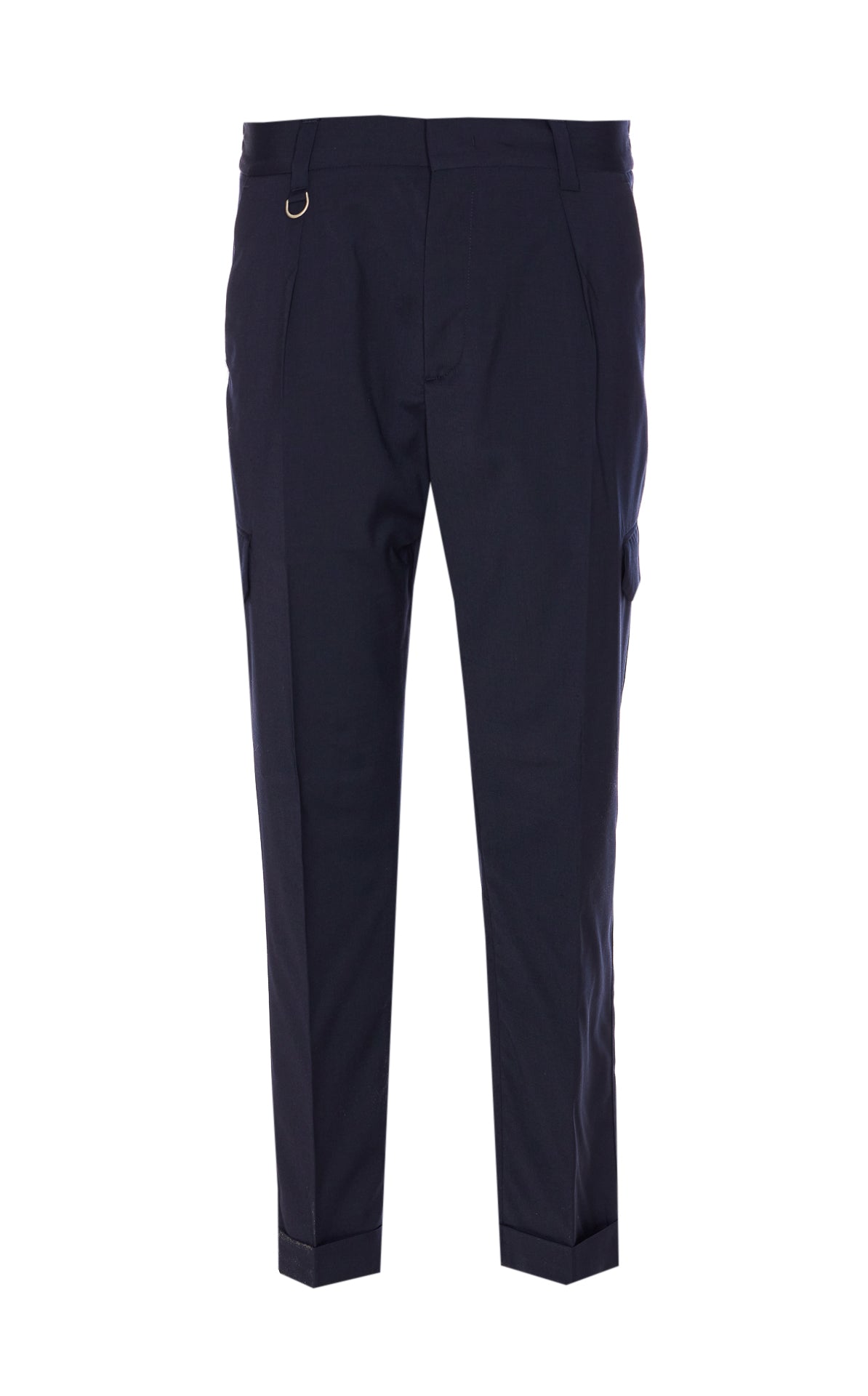Paolo Pecora Trousers Blue Polyester Wool Elastane