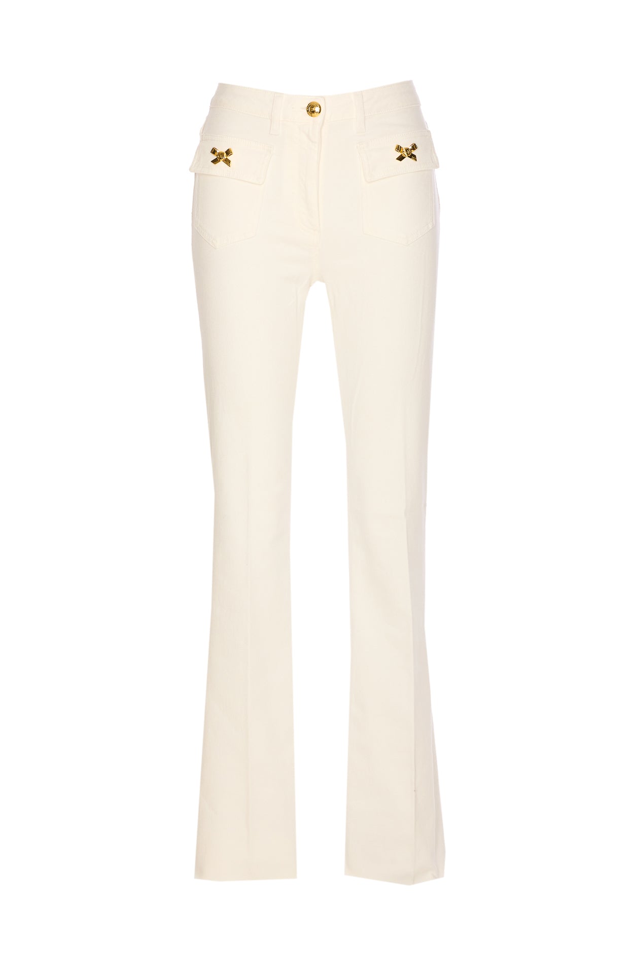 Elisabetta Franchi Jeans White Cotton Elastane