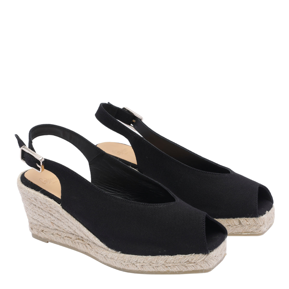 Castaner Sandals Black Fabric/rubber Sole