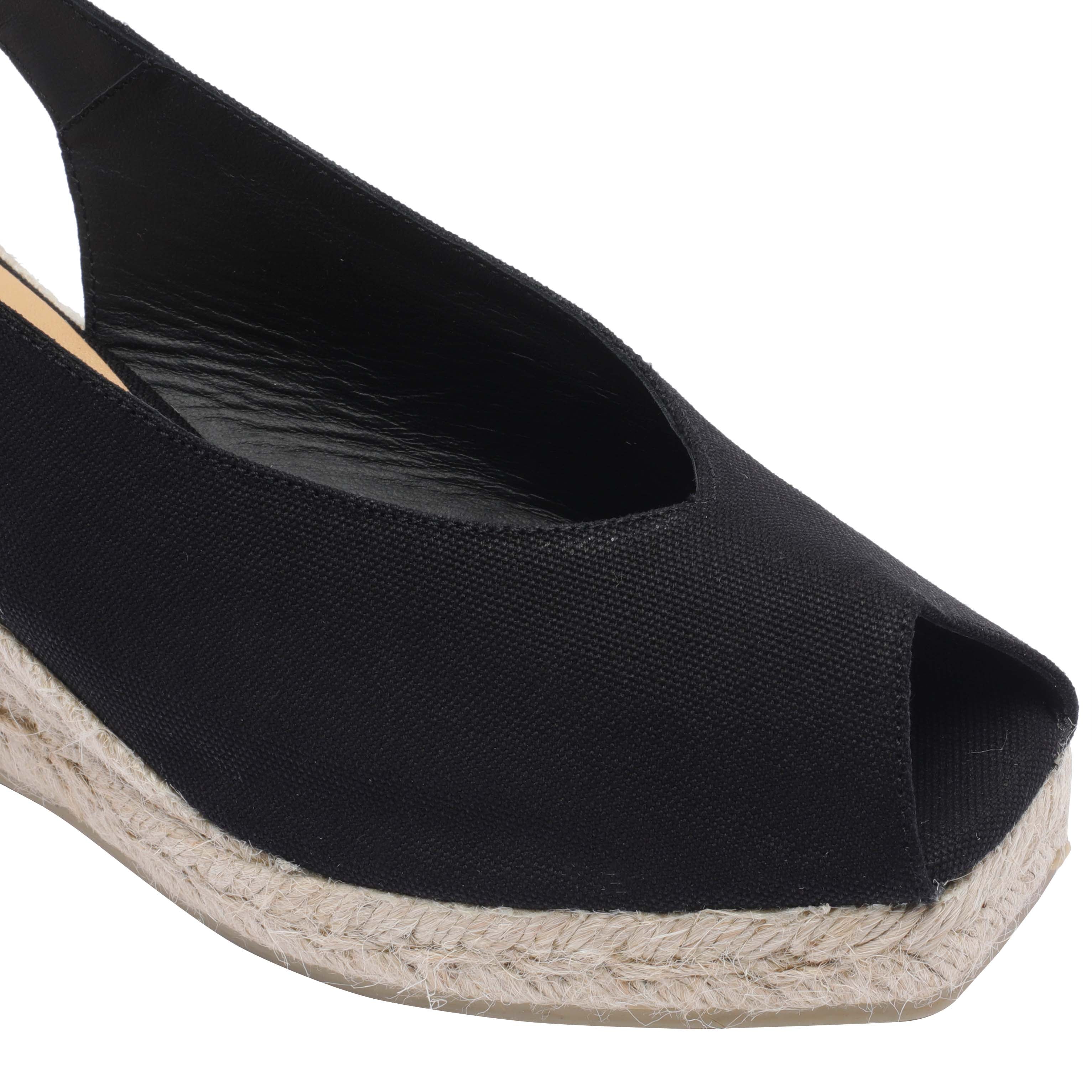 Castaner Sandals Black Fabric/rubber Sole