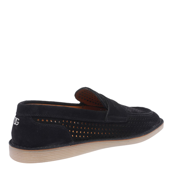 Dolce & Gabbana Flat Shoes Black Calf Leather/rubber Sole