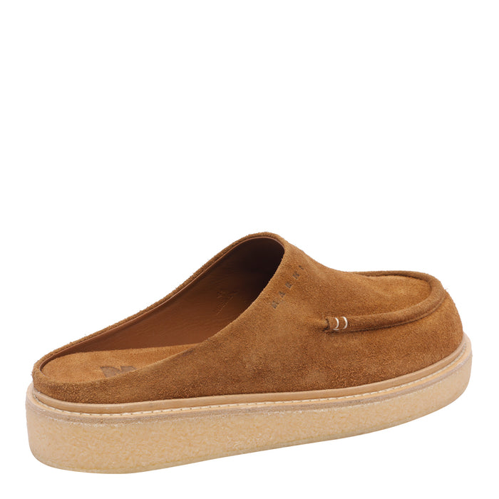 Marni Sandals Brown Calf Leather/rubber Sole