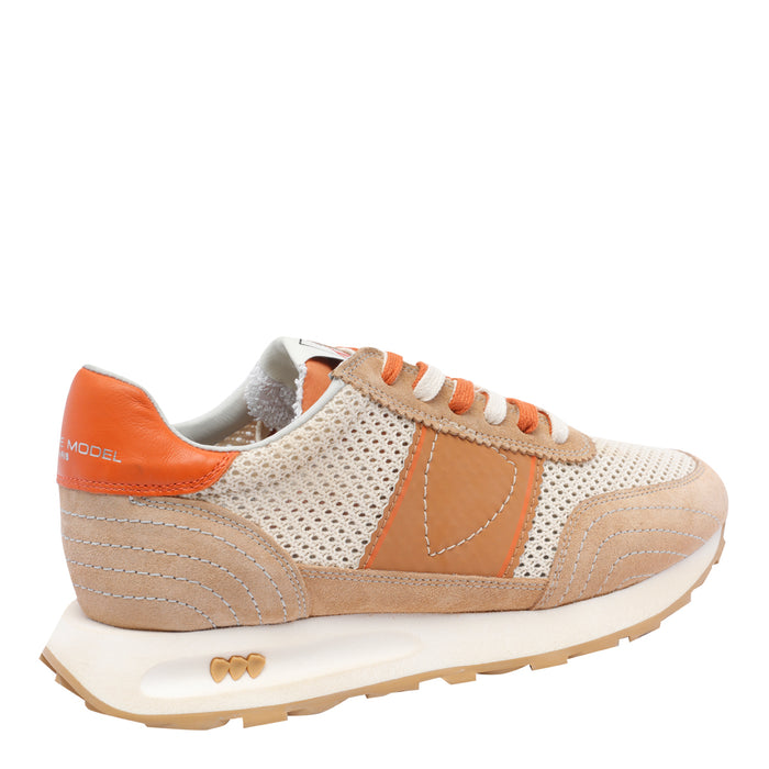 Philippe Model Sneakers Beige Leather And Suede