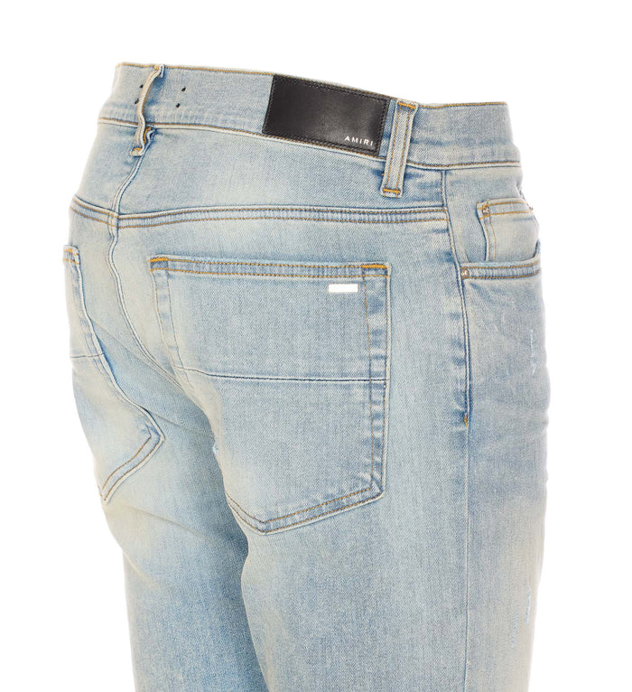 Amiri Jeans Blue Cotton