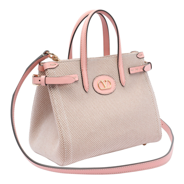 Valentino Garavani Bags Beige Fabric Calf Leather