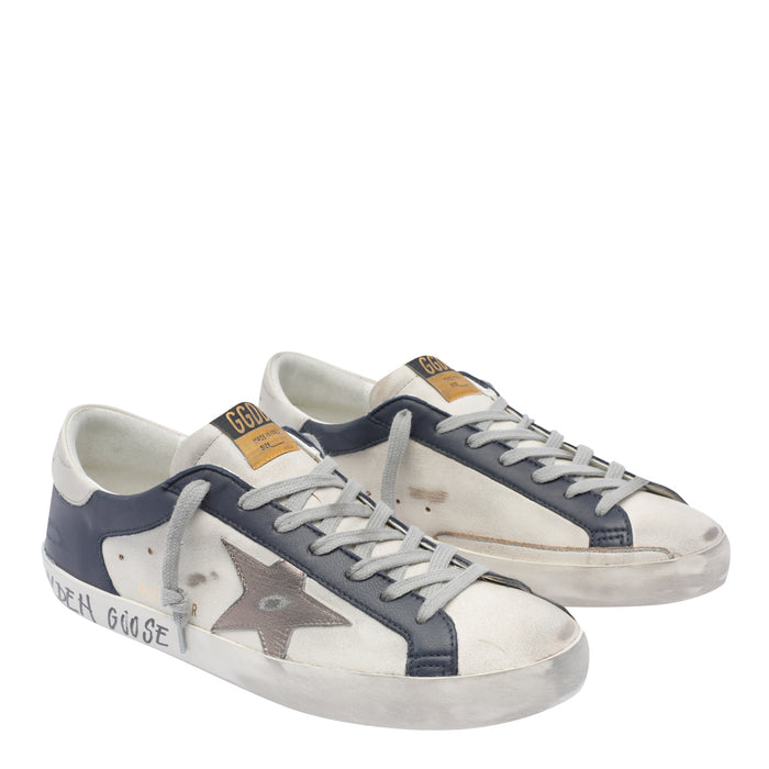 Golden Goose Sneakers Blue Calf Leather/rubber Sole