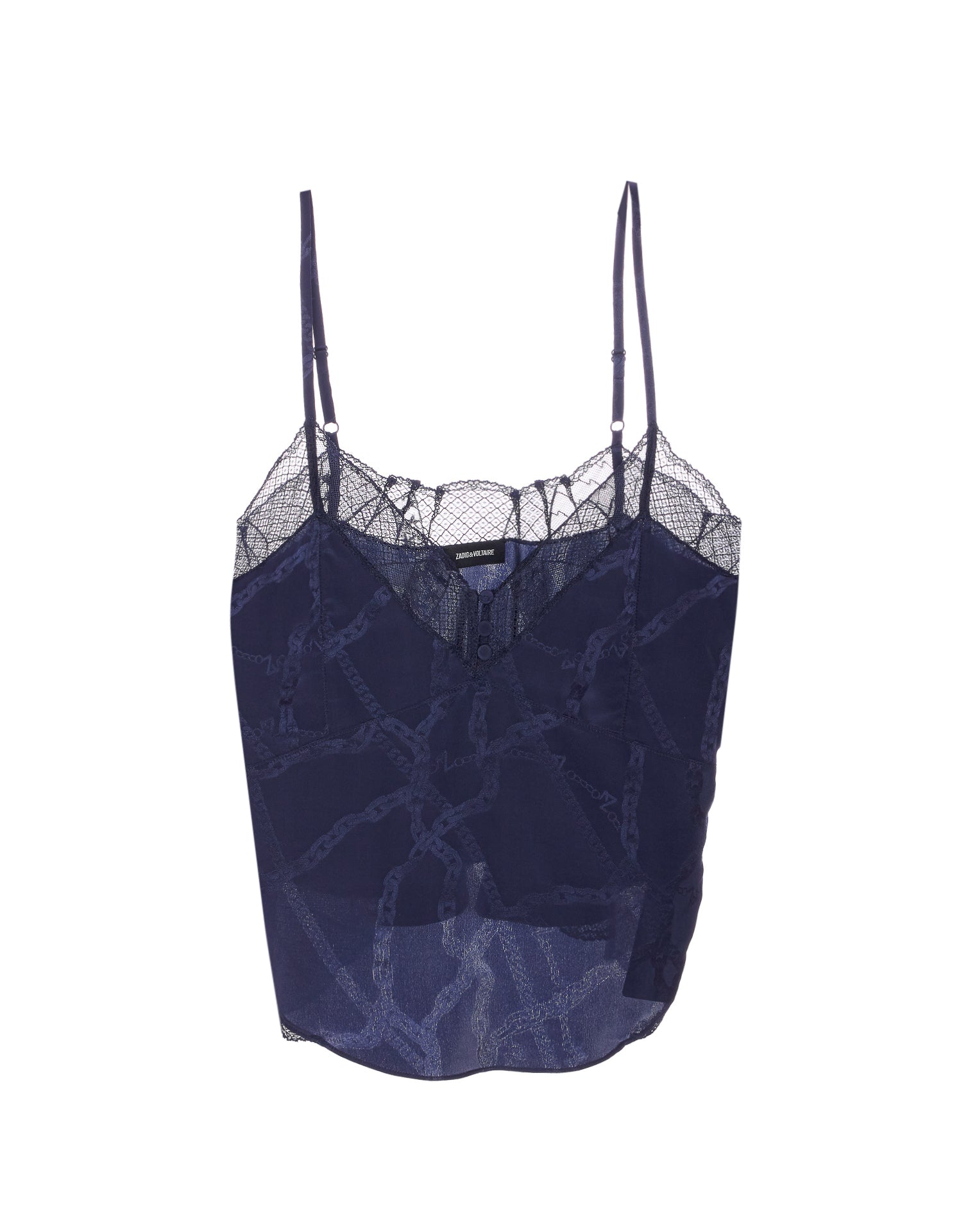 Zadig & Voltaire Top Blue Silk