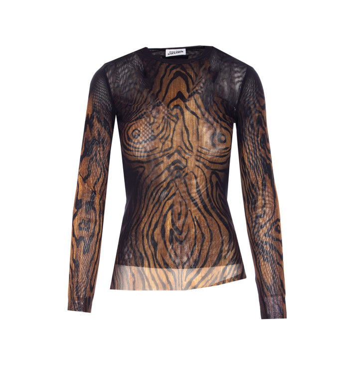 Jean Paul Gaultier Sweaters Brown Polyamide