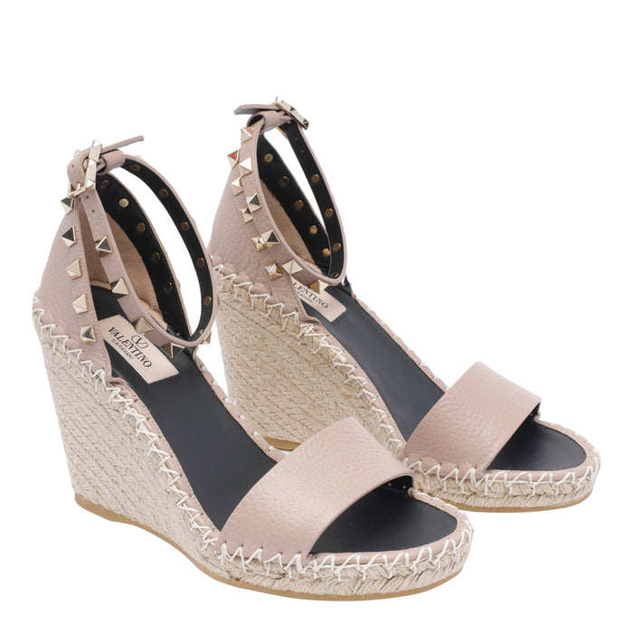 Valentino Garavani Sandals Beige Calf Leather/rubber Sole