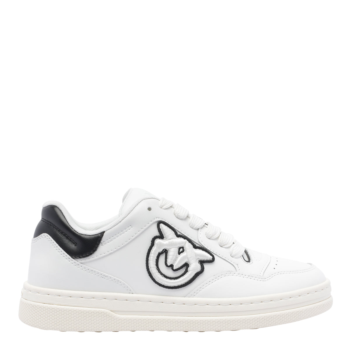 Pinko Sneakers White Calf Leather/rubber Sole