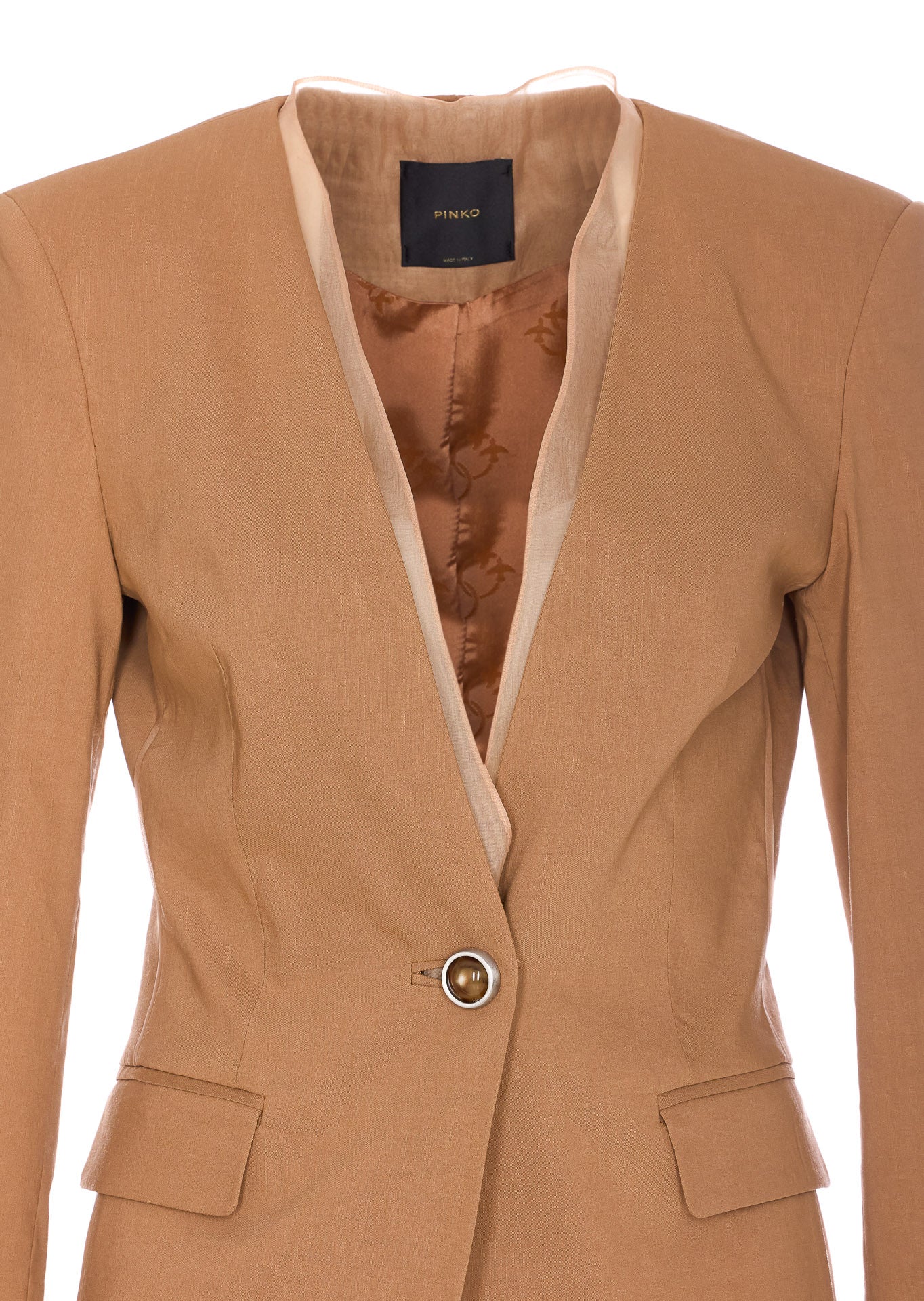 Pinko Jackets Brown Linen