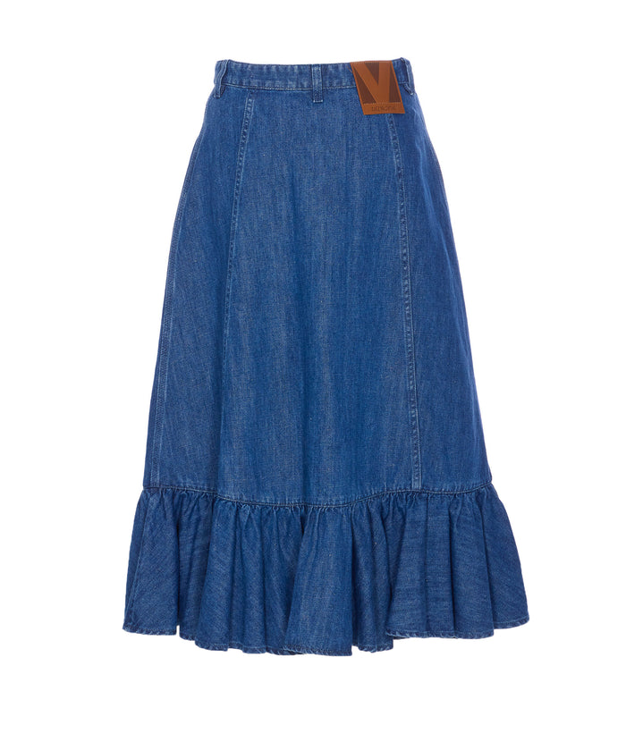 Valentino Garavani Skirts Blue Cotton