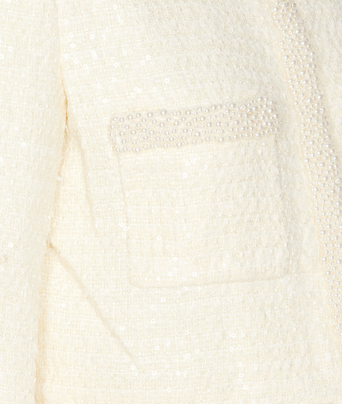 Self Portrait Jackets White Acrylic Polyester Polyamide