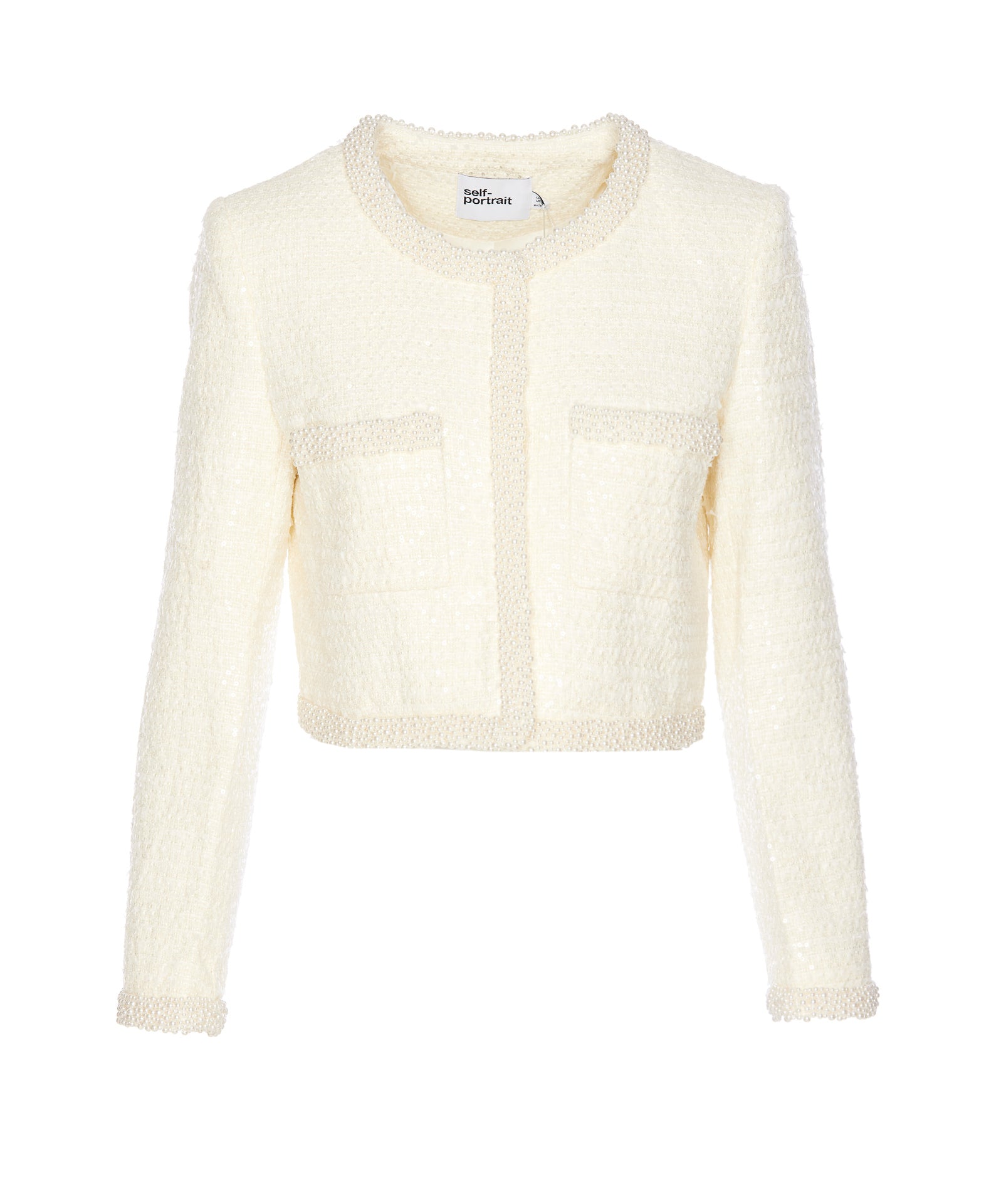 Self Portrait Jackets White Acrylic Polyester Polyamide