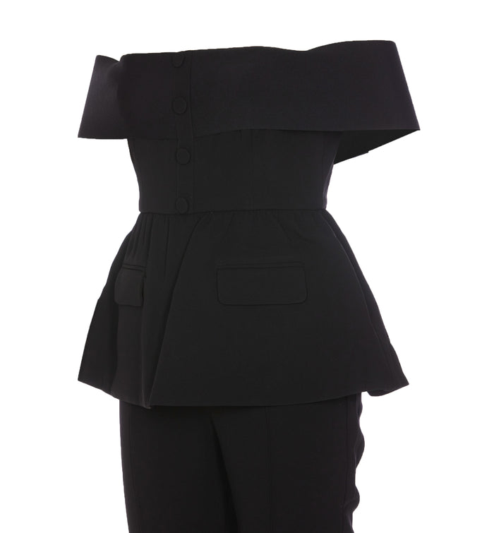 Self Portrait Trousers Black Acetate