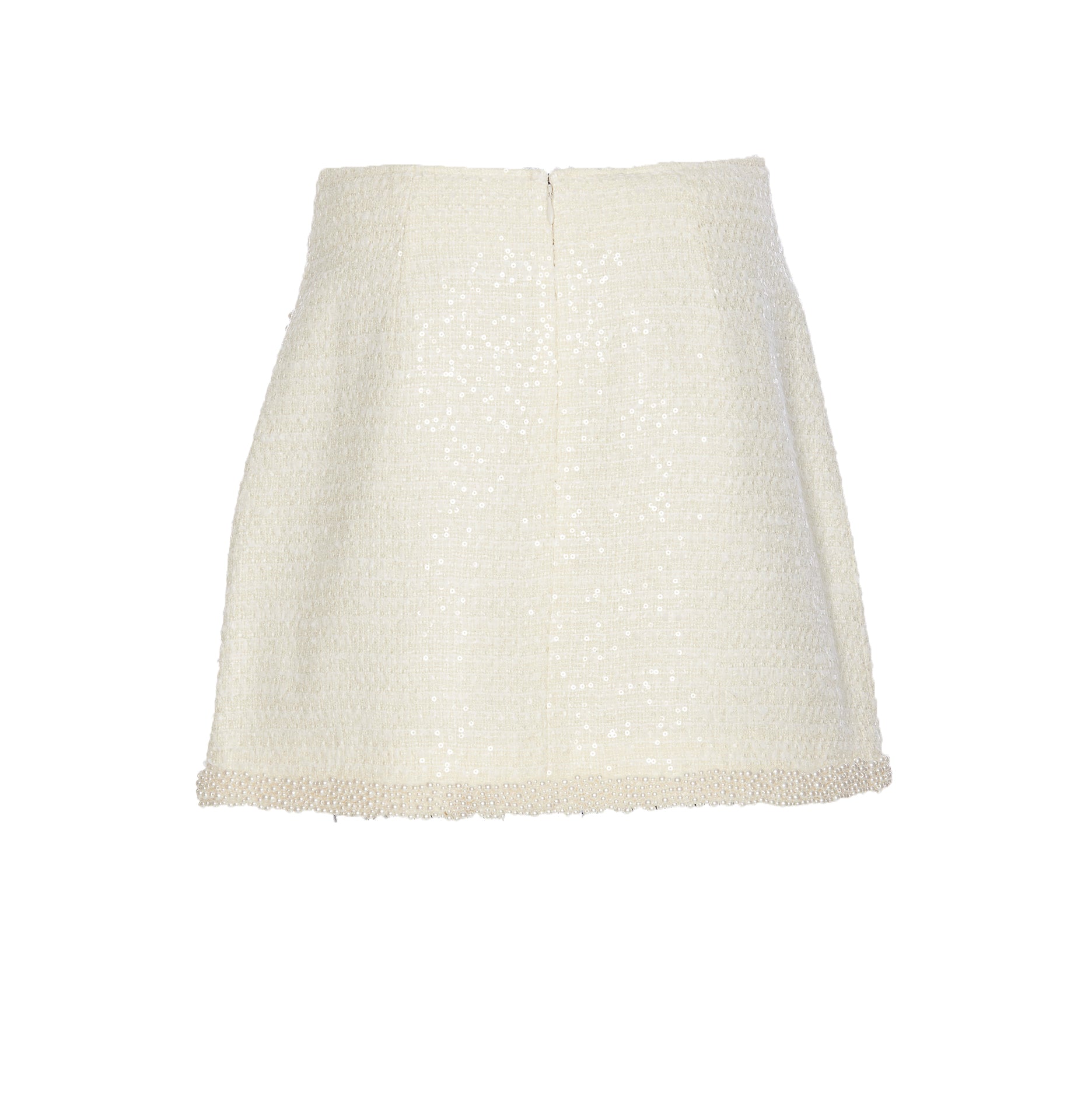 Self Portrait Skirts White Acrylic Polyester Polyamide