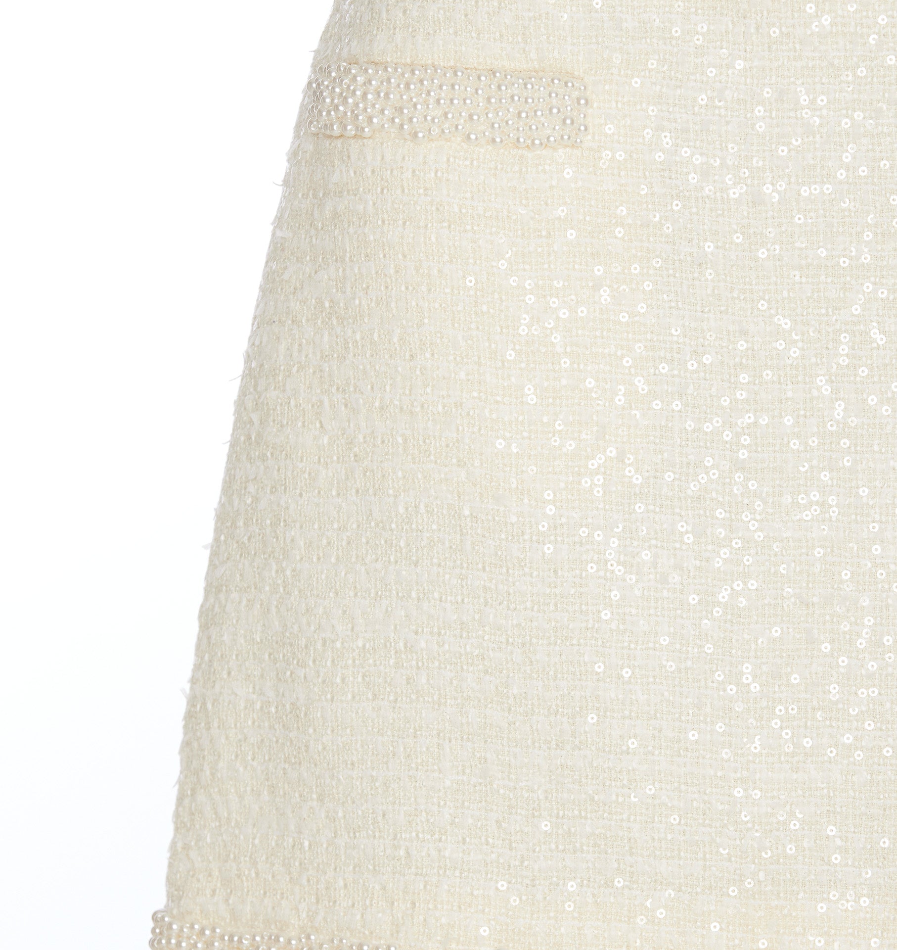 Self Portrait Skirts White Acrylic Polyester Polyamide