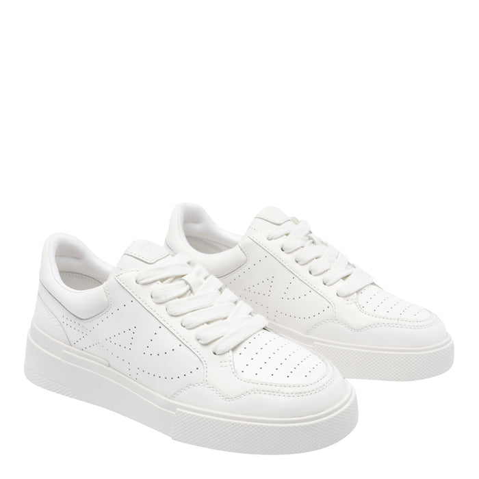 Ash Sneakers White Calf Leather/rubber Sole