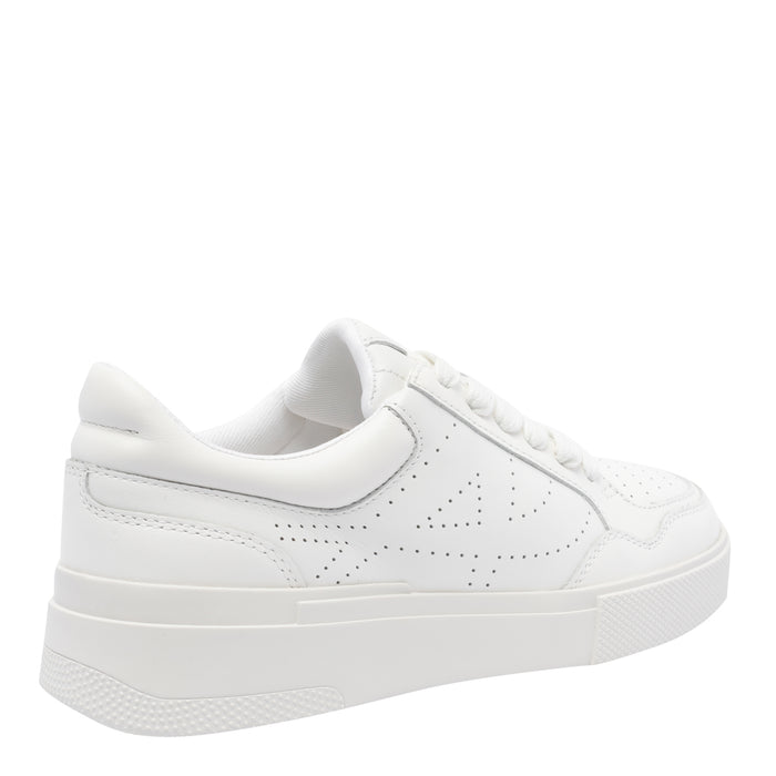 Ash Sneakers White Calf Leather/rubber Sole