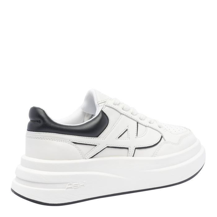 Ash Sneakers White Calf Leather/rubber Sole