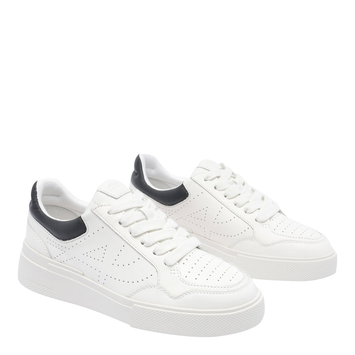 Ash Sneakers White Calf Leather/rubber Sole